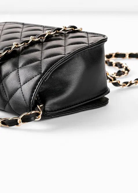 Axelremsväska med dekorativa stickningar, bonprix