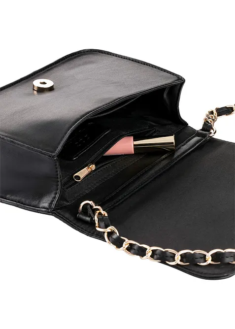 Axelremsväska med dekorativa stickningar, bonprix