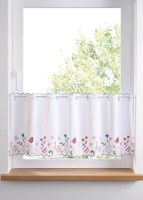 Caf&eacute;gardin med p&aring;skbroderi, bonprix