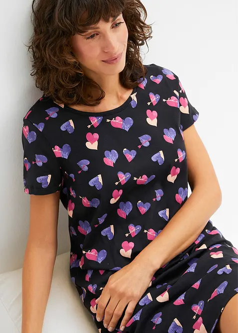 Kort nattlinne i ekologisk bomull, bonprix