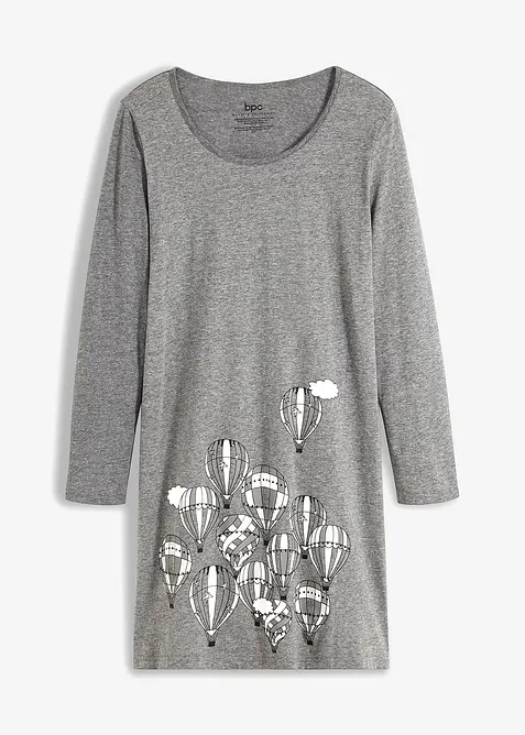 Kort nattlinne med långa ärmar, bonprix