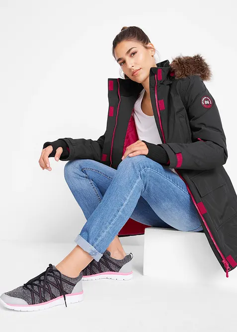 Vattentät funktionsparkas, vadderad, bonprix