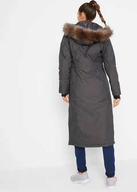 Vattentät funktionskappa med fuskpäls, bonprix