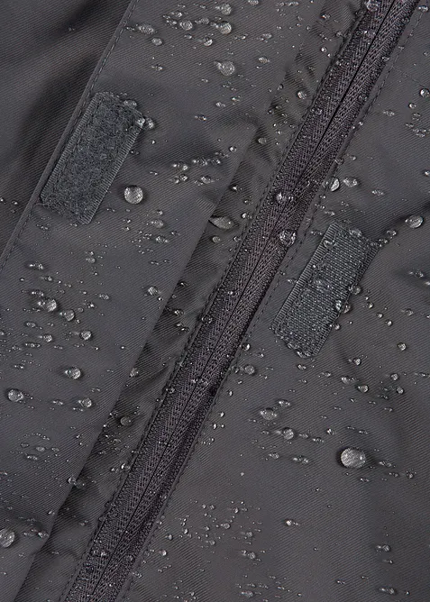 Vattentät funktionskappa med fuskpäls, bonprix