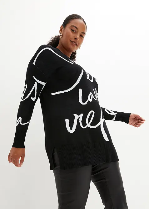 Tröja med text, bonprix