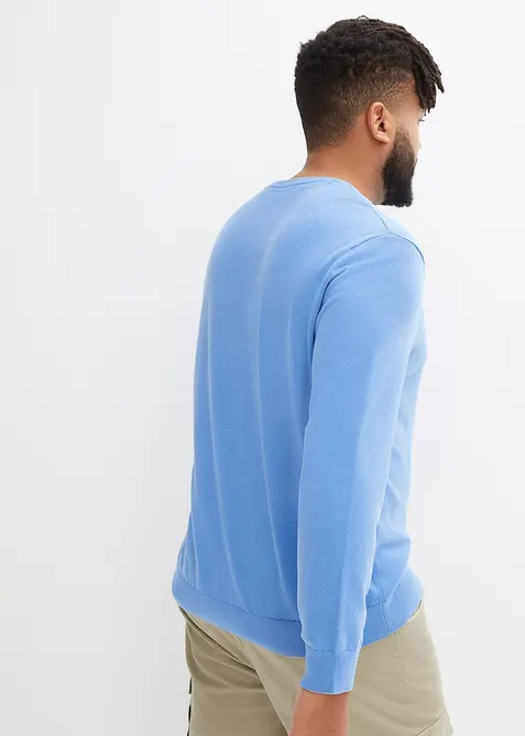 Finstickad tr&ouml;ja av mjuk bomullsmix, bonprix