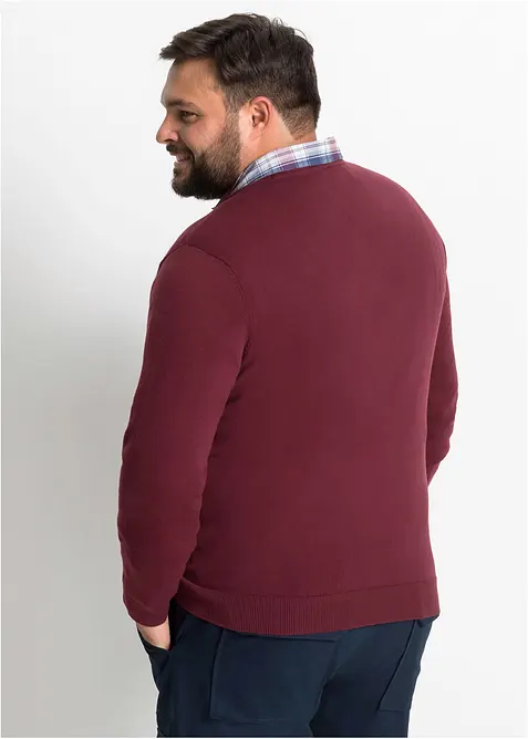 Finstickad tröja av mjuk bomullsmix, bonprix