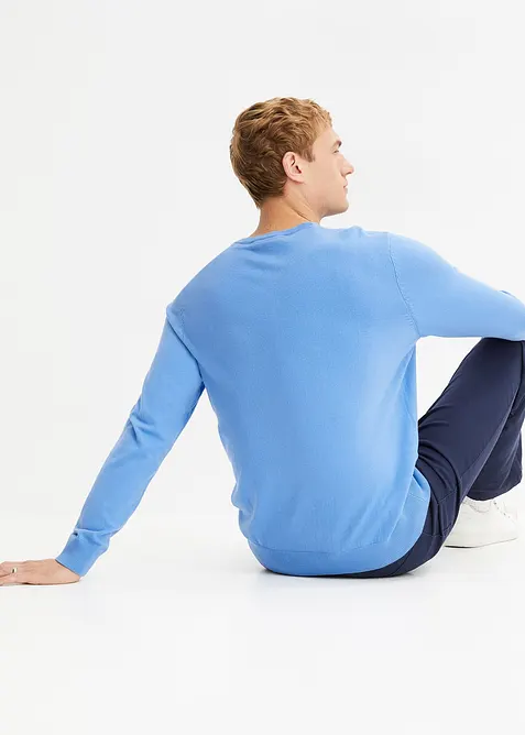 Finstickad tr&ouml;ja av mjuk bomullsmix, bonprix