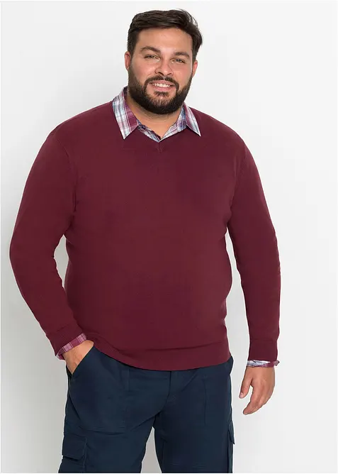 Finstickad tröja av mjuk bomullsmix, bonprix