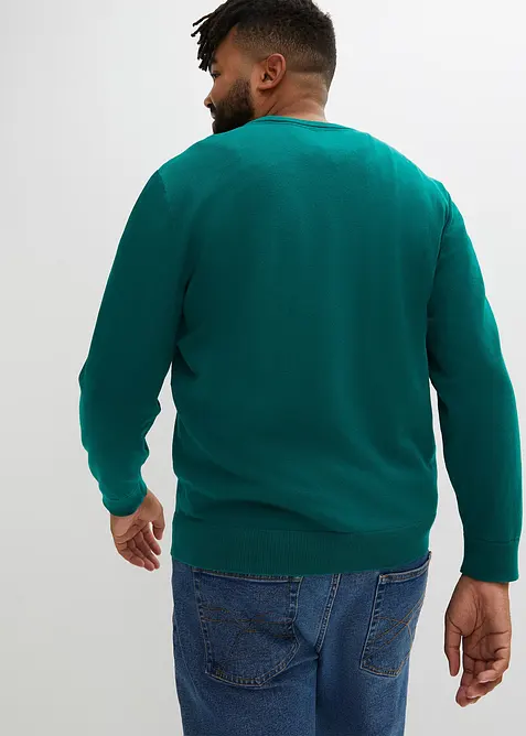 Finstickad tr&ouml;ja av mjuk bomullsmix, bonprix