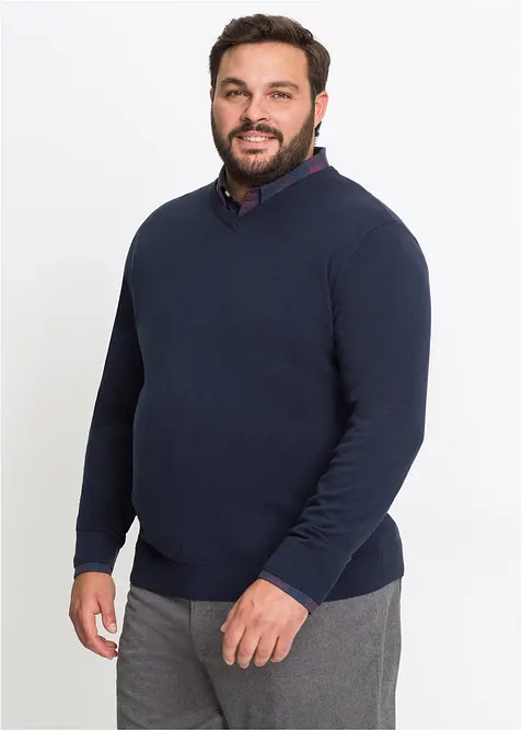 Finstickad tröja av mjuk bomullsmix, bonprix