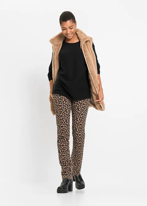 Ribbstickad oversizetr&ouml;ja i viskosmix, bonprix