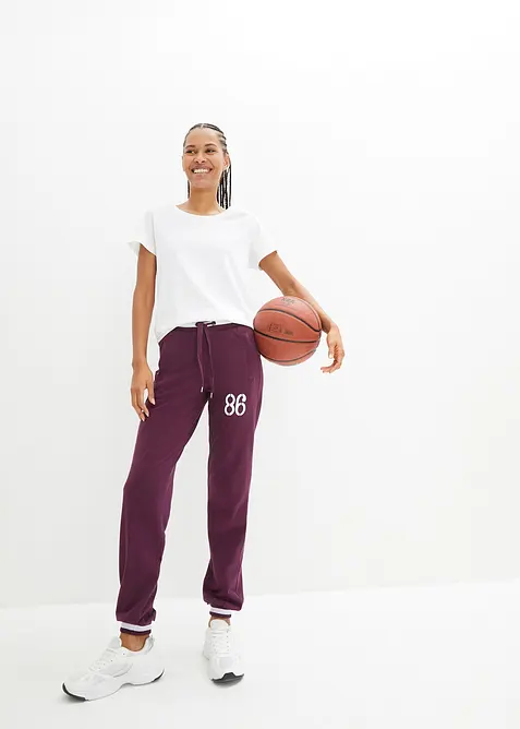 Trikåbyxa i elastisk bomullsmix, bonprix