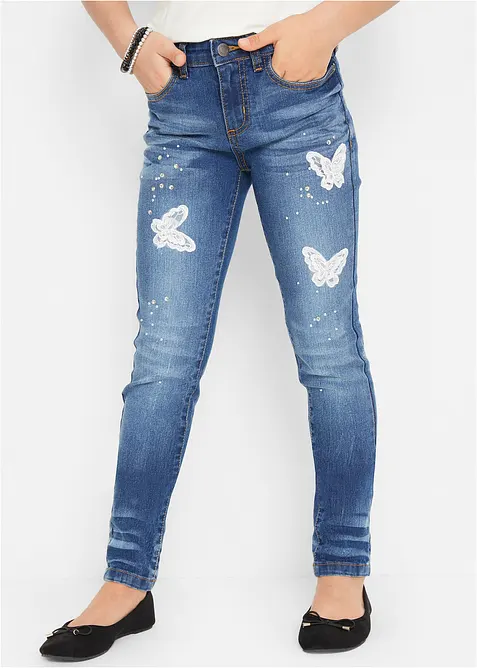 Skinny Jeans Mid Waist för barn, bonprix