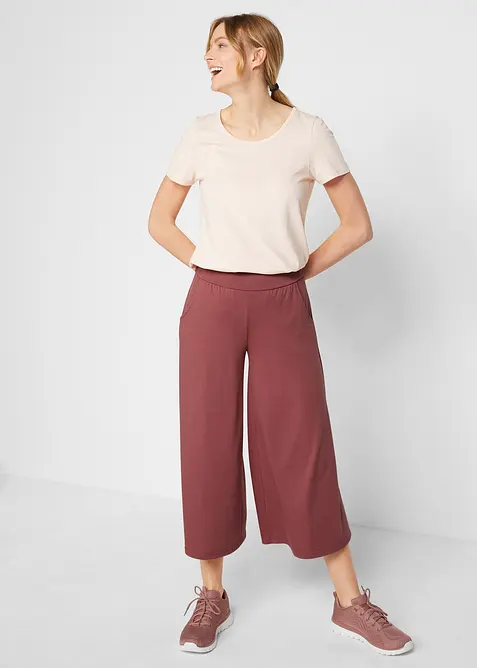 Loungeculotter med vida ben, bonprix