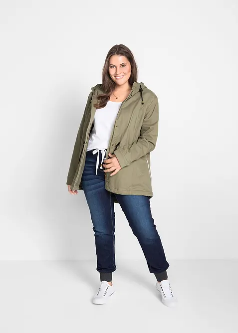 Boyfriend Jeans Mid Waist, med bekv&auml;m midja, bonprix