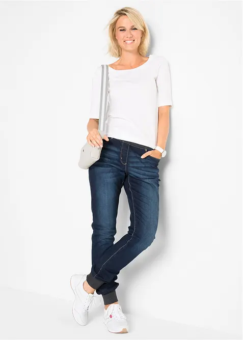Boyfriend Jeans Mid Waist, med bekväm midja, bonprix