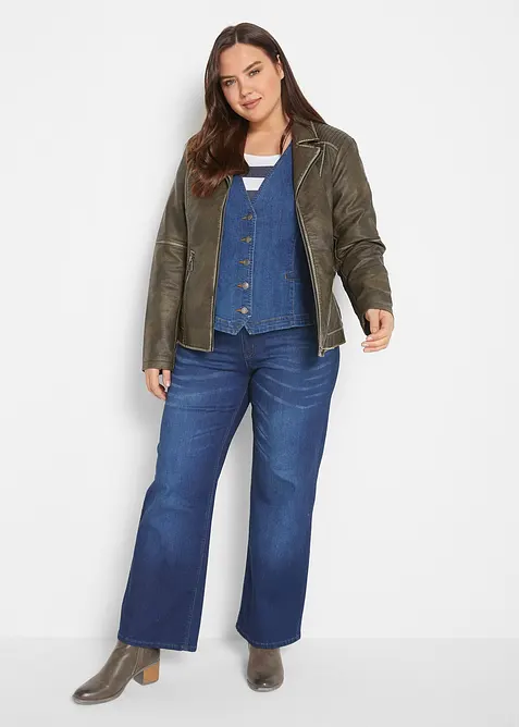 Stretchig jeansv&auml;st, bonprix