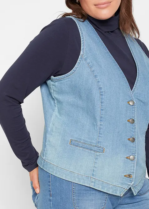 Stretchig jeansv&auml;st, bonprix