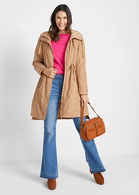 L&aring;ng&auml;rmad topp i ren ekologisk bomull, bonprix