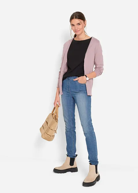 L&aring;ng&auml;rmad topp i ren ekologisk bomull, bonprix