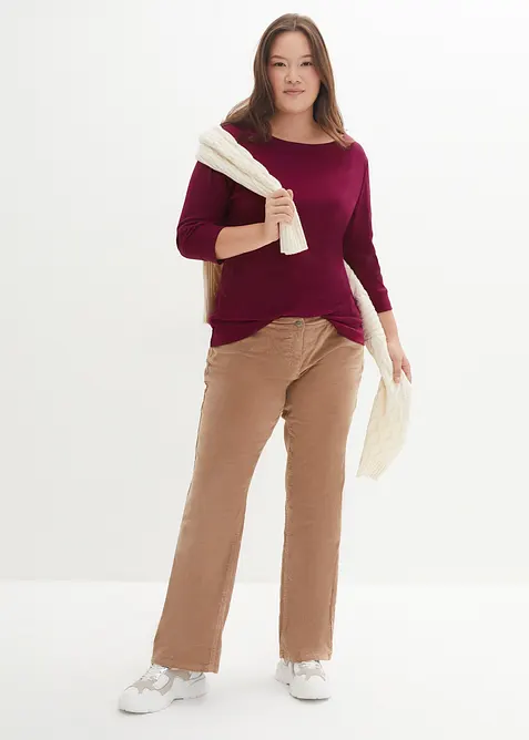 L&aring;ng&auml;rmad topp i ren ekologisk bomull, bonprix