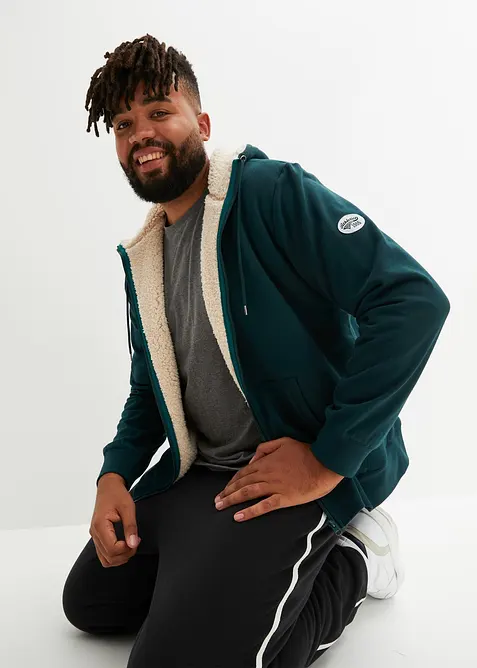 Munkjacka med värmande teddyfleecefoder, bonprix