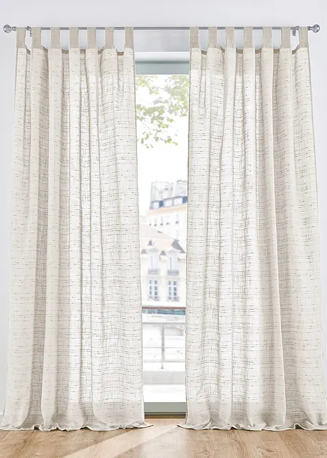 Gardin med struktur, i flera storlekar (1-pack), bonprix