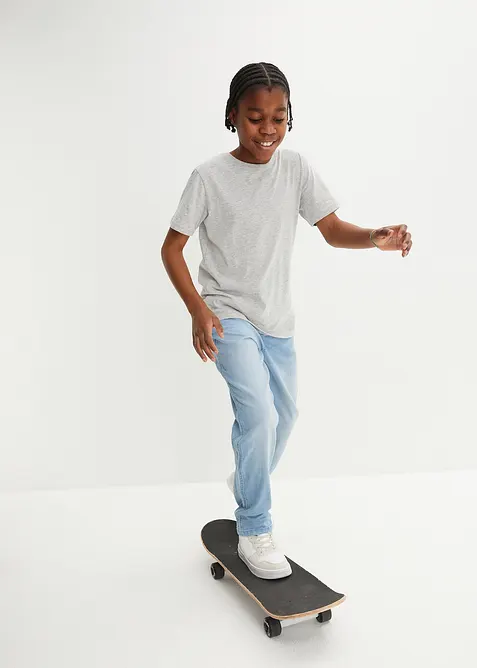 Loose Fit Stretch Jeans med justerbar midja f&ouml;r barn, Straight, bonprix