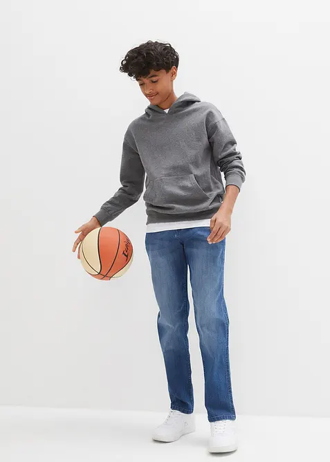 Loose Fit Stretch Jeans med justerbar midja för barn, Straight, bonprix