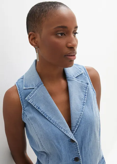 Stretchig jeansv&auml;st, bonprix