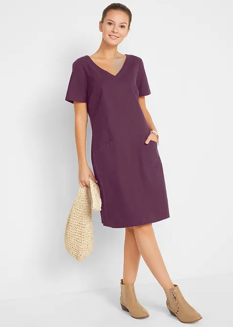 Miniklänning i linnemix, bonprix