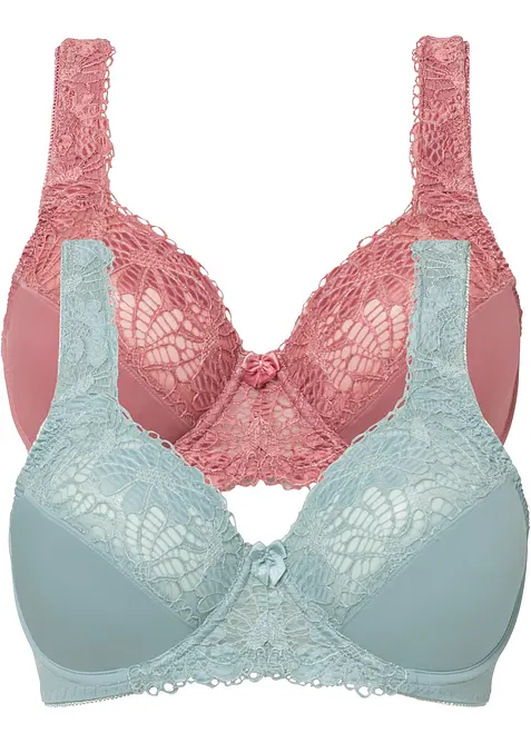 Minimizer-BH med vadderade axelband (2-pack), bonprix