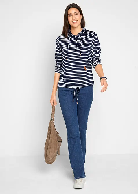 Bootcut Jeans Mid Waist, ekologisk bomull, bonprix