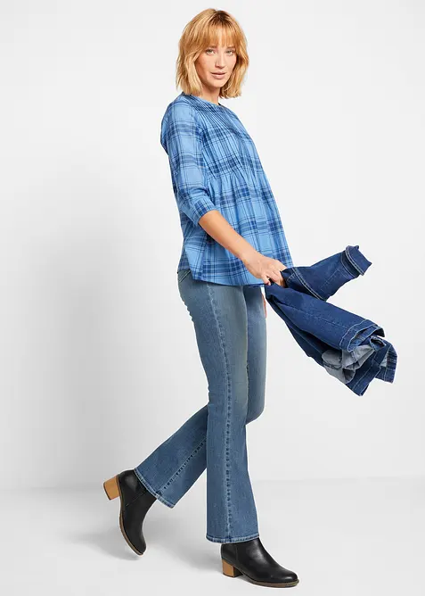 Bootcut Jeans Mid Waist, ekologisk bomull, bonprix