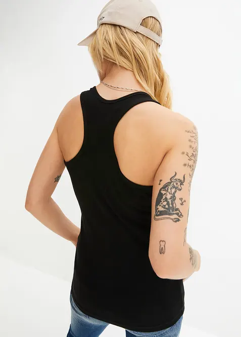 Ribbstickat linne av ekologisk bomull (2-pack), bonprix