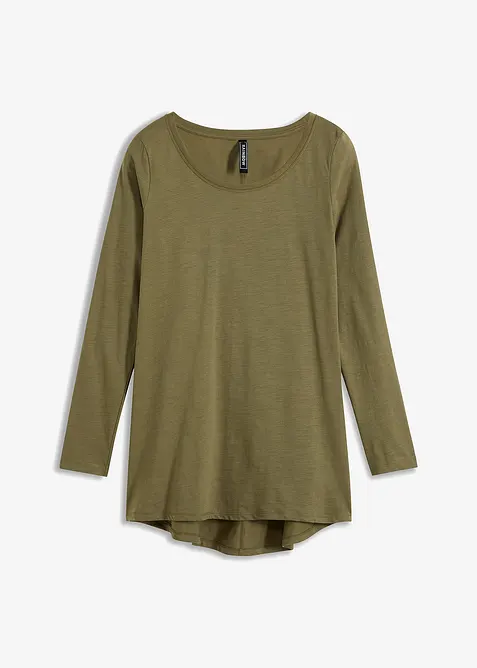 Långärmad lång topp, bonprix
