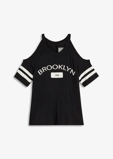 Topp med cut-outs i mjuk viskos, bonprix