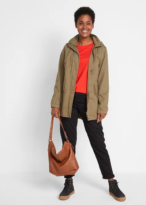 Lång topp med rund halsringning (5-pack), bonprix