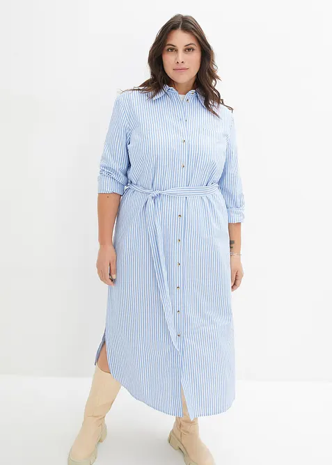 Randig bluskl&auml;nning med knytband, bonprix