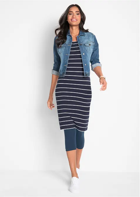 Stretchiga caprileggings (2-pack), bonprix