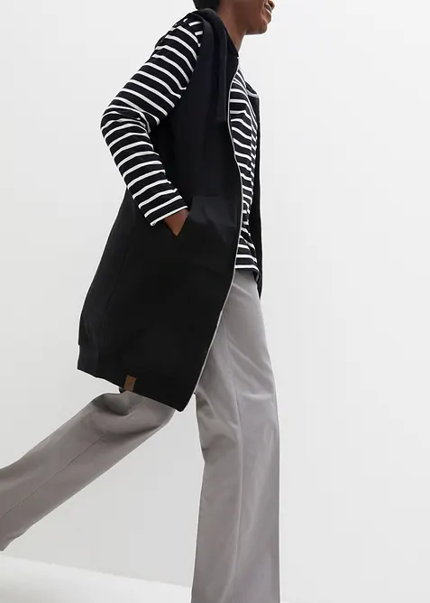 L&aring;ng trik&aring;v&auml;st med huva, av bomullsmix, bonprix