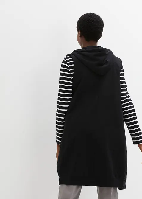 L&aring;ng trik&aring;v&auml;st med huva, av bomullsmix, bonprix