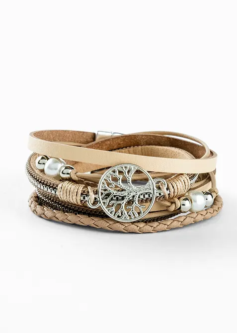 Armband som viras om armen, med livets träd som hänge, bonprix