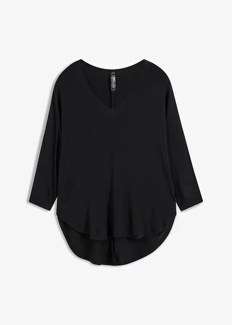 Topp med 3/4-ärm i elastisk viskos, bonprix