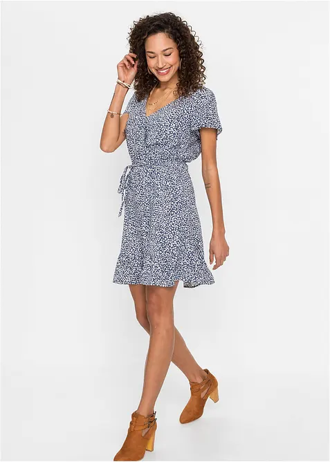 Minikl&auml;nning i h&aring;llbar viskos, bonprix