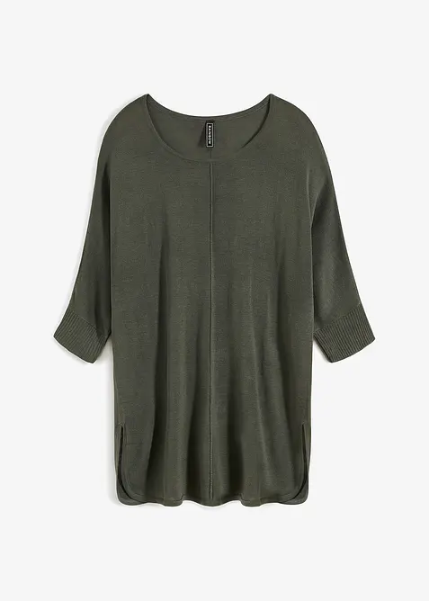 Finstickad tröja med 3/4-ärm, bonprix