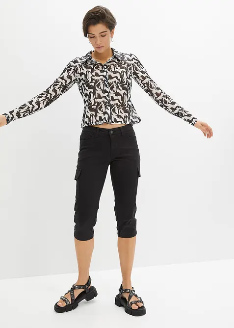 Capribyxa i elastisk bomullsmix, bonprix