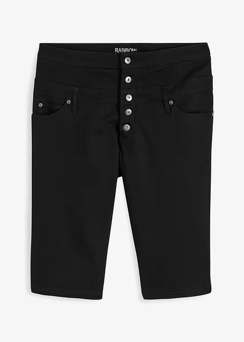 Bermudashorts med hög midja i elastisk bomullsmix, bonprix