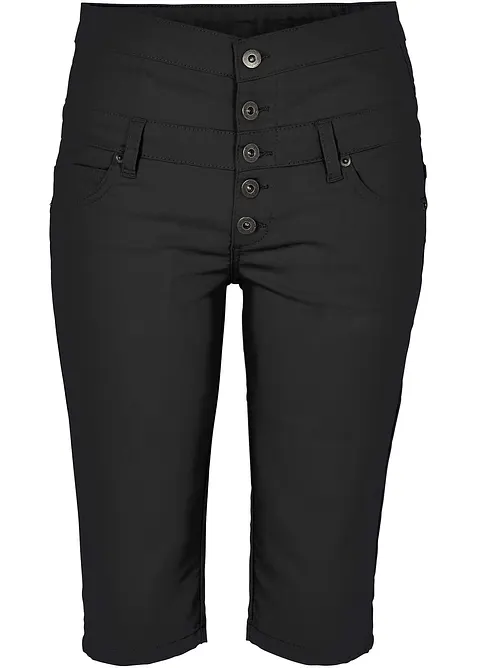 Bermudashorts med hög midja i elastisk bomullsmix, bonprix